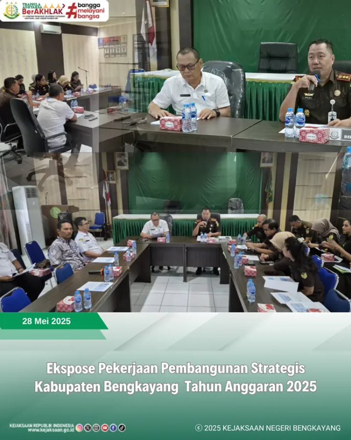 Ekspose Pekerjaan Pembangunan Strategis Pekerjaan Bidang Bina Marga Rehabilitasi/Rekonstruksi Jalan Padat Karya Sumber Dana DBH Sawit Tahun 2025 dan Pembangunan Sistem Penyedia Air Minum (SPAM) Jaringan Perpipaan Tahun Anggaran 2025