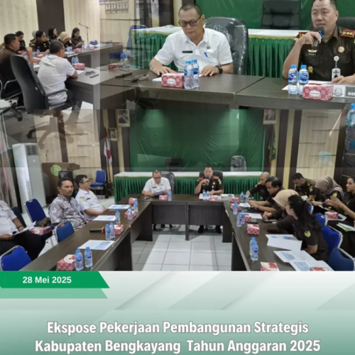 Ekspose Pekerjaan Pembangunan Strategis Pekerjaan Bidang Bina Marga Rehabilitasi/Rekonstruksi Jalan Padat Karya Sumber Dana DBH Sawit Tahun 2025 dan Pembangunan Sistem Penyedia Air Minum (SPAM) Jaringan Perpipaan Tahun Anggaran 2025